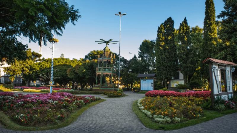 Praça das Flores em Nova Petrópolis